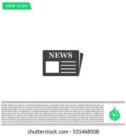 Flat icon of news