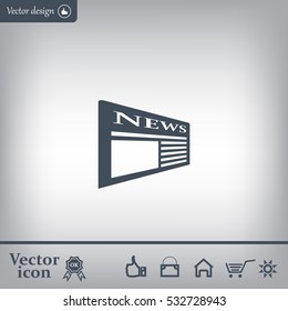 Flat icon of news
