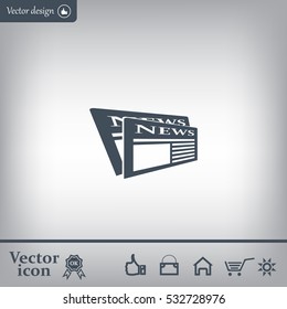 Flat icon of news