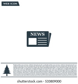 Flat icon of news