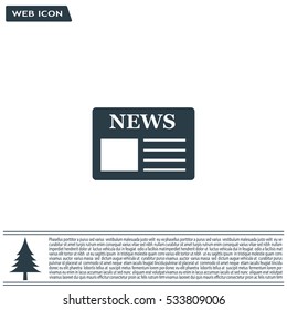 Flat icon of news