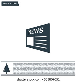 Flat icon of news