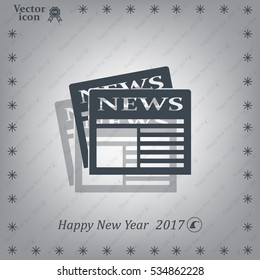 Flat icon of news