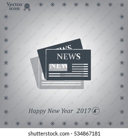 Flat icon of news