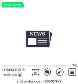 Flat icon of news