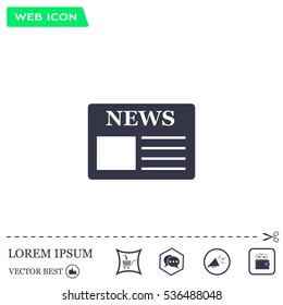 Flat icon of news