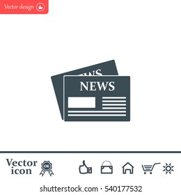 Flat icon of news