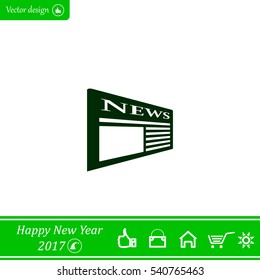 Flat icon of news