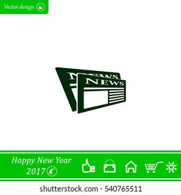 Flat icon of news