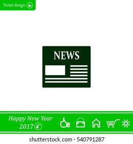 Flat icon of news