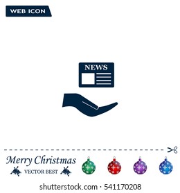 Flat icon of news