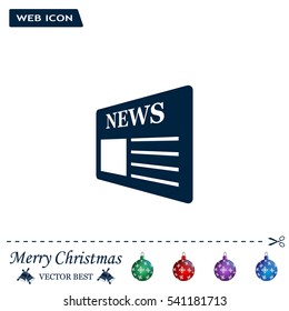 Flat icon of news