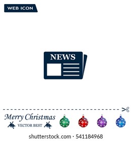 Flat icon of news