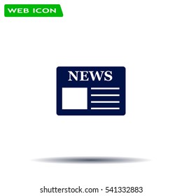 Flat icon of news