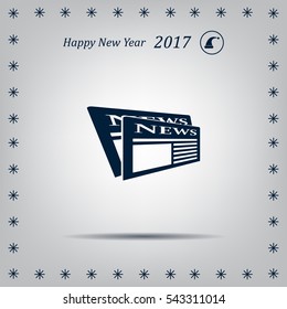 Flat icon of news