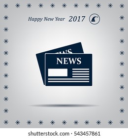 Flat icon of news