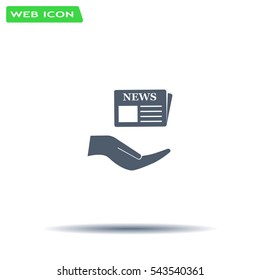 Flat icon of news