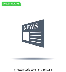 Flat icon of news
