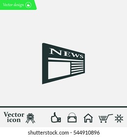 Flat icon of news