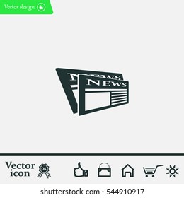 Flat icon of news