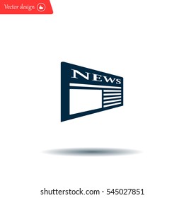 Flat icon of news