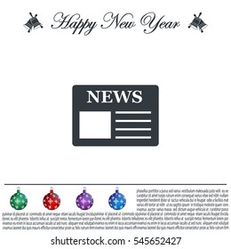Flat icon of news