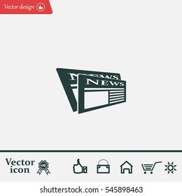 Flat icon of news