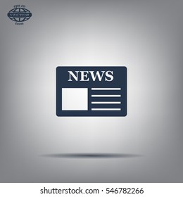 Flat icon of news