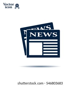 Flat icon of news