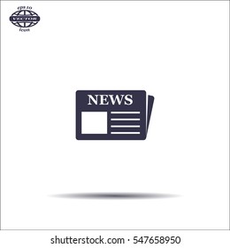 Flat icon of news