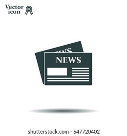 Flat icon of news