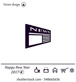 Flat icon of news