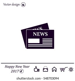 Flat icon of news