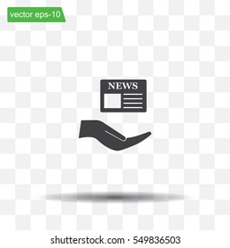 Flat icon of news