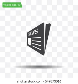 Flat icon of news