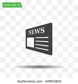 Flat icon of news