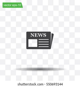 Flat icon of news