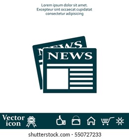 Flat icon of news