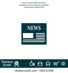 Flat icon of news