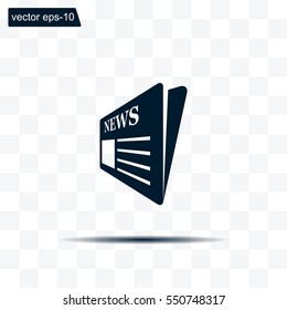 Flat icon of news