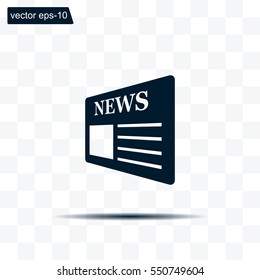Flat icon of news