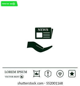 Flat icon of news