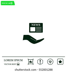 Flat icon of news