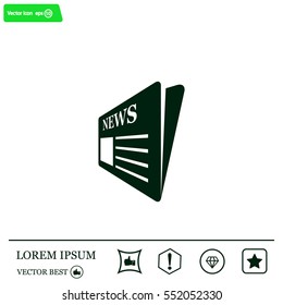 Flat icon of news
