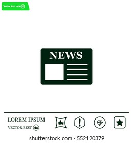 Flat icon of news