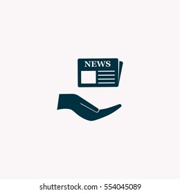 Flat icon of news