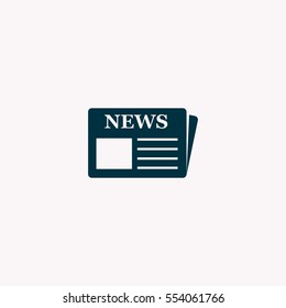 Flat icon of news