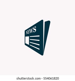 Flat icon of news