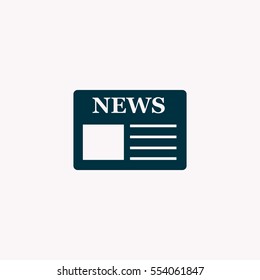 Flat icon of news