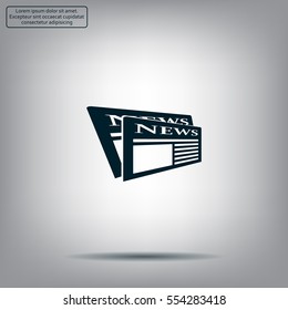 Flat icon of news